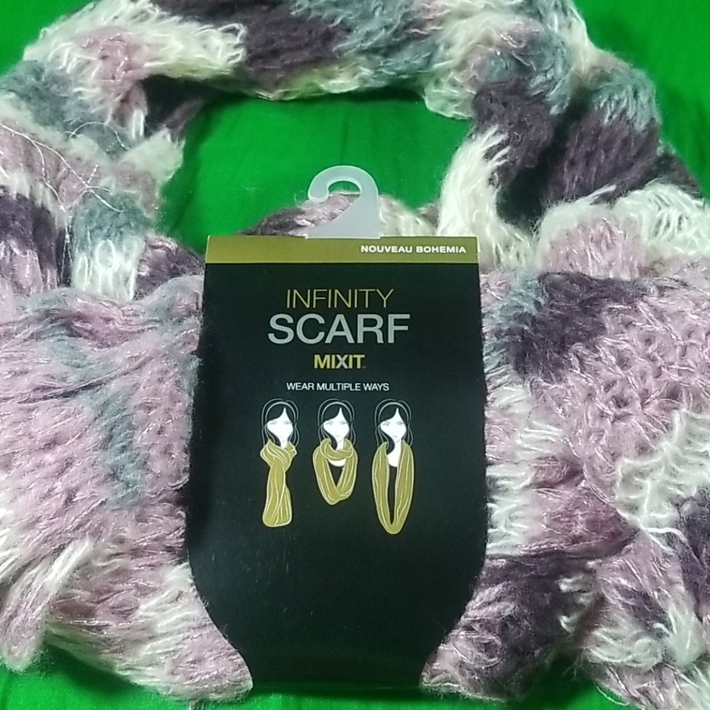 Mixit LILAS PINK / Purple Infinity Scarf